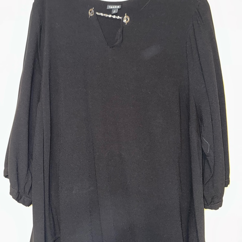 Torrid Black Boxy 3/4 Sleeve Blouse